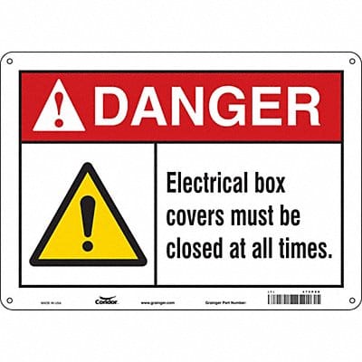 Safety Sign 10 in x 14 in Aluminum
