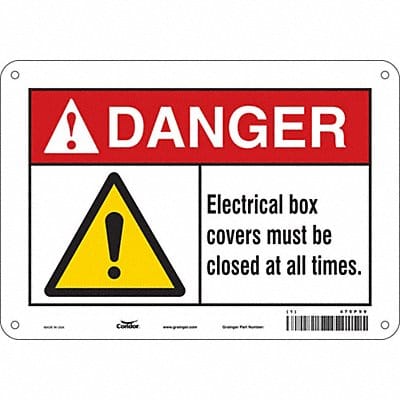 Safety Sign 7 in x 10 in Polyethylene