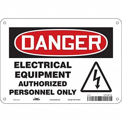 Safety Sign 7 in x 10 in Polyethylene