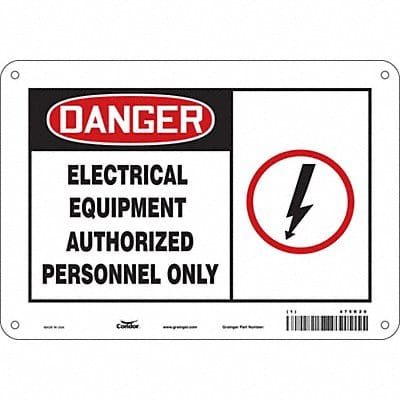 Safety Sign 7 in x 10 in Polyethylene