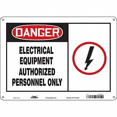 Safety Sign 10 in x 14 in Polyethylene