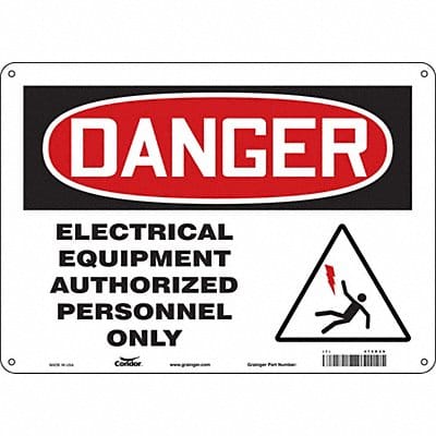 Safety Sign 10 in x 14 in Aluminum