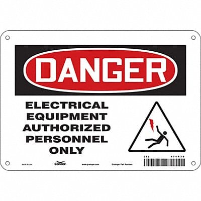 Safety Sign 7 in x 10 in Polyethylene