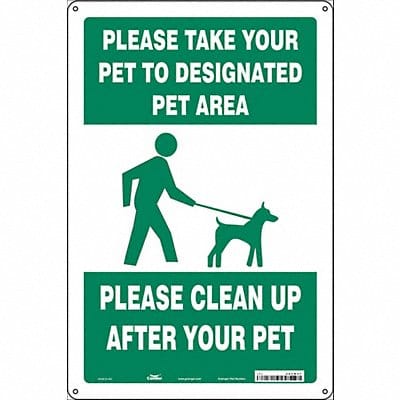 Safety Sign 18 in x 12 in Aluminum