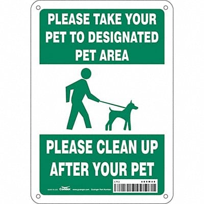 Safety Sign 10 in x 7 in Polyethylene
