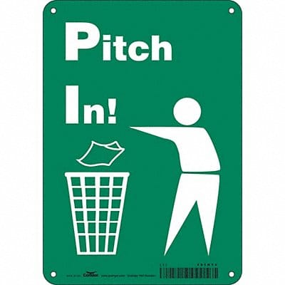 Safety Sign 10 in x 7 in Aluminum