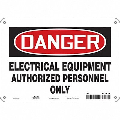 Safety Sign 7 in x 10 in Polyethylene