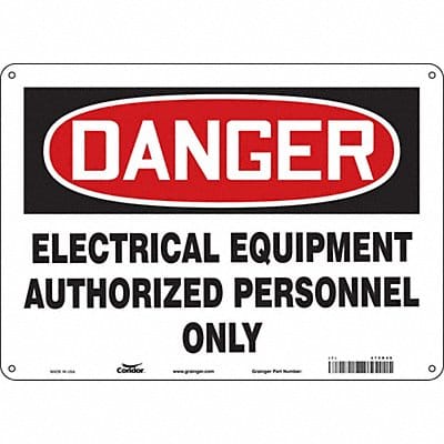 Safety Sign 10 inx14 in Polyethylene