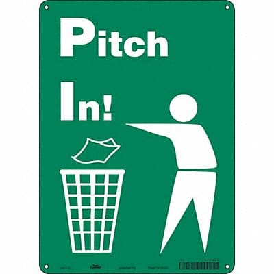 Safety Sign 14 in x 10 in Polyethylene