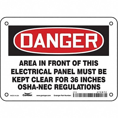 Safety Sign 5 inx7 in Vinyl