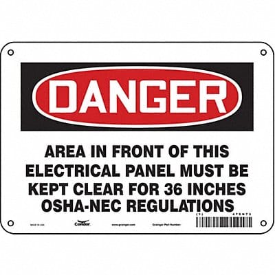 Safety Sign 7 inx10 in Vinyl