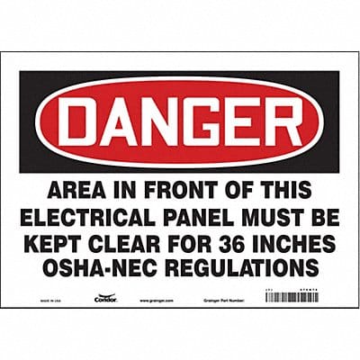 Safety Sign 10 inx14 in Vinyl