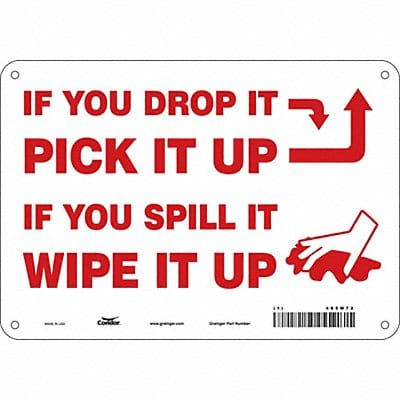Safety Sign 7 in x 10 in Aluminum