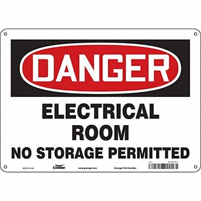 Safety Sign 10 inx14 in Polyethylene