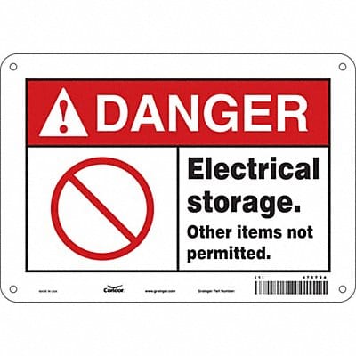 Safety Sign 7 in x 10 in Aluminum