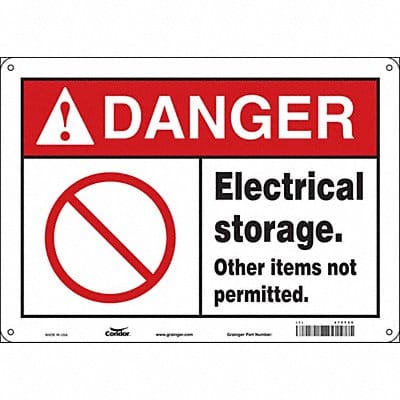 Safety Sign 10 in x 14 in Aluminum