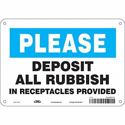 Safety Sign 7 in x 10 in Aluminum