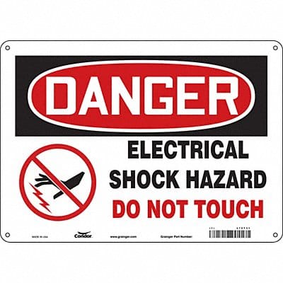 Safety Sign 10 in x 14 in Aluminum