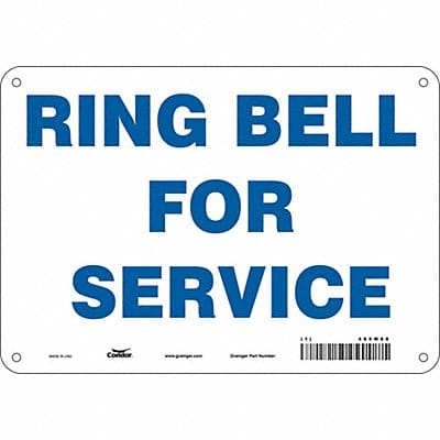 J9841 Safety Sign 7 in x 10 in Polyethylene