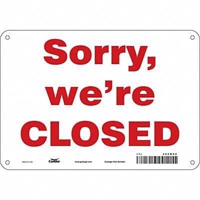 Safety Sign 7 in x 10 in Aluminum