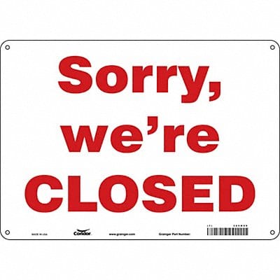 Safety Sign 10 in x 14 in Aluminum