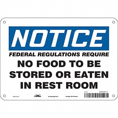 Safety Sign 7 in x 10 in Polyethylene
