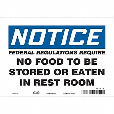 Safety Sign 7 in x 10 in Vinyl