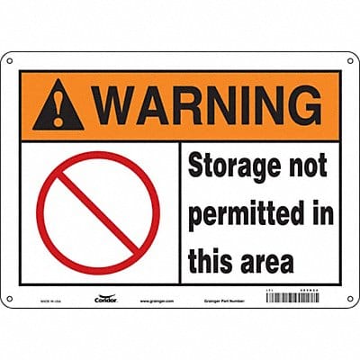 Safety Sign 10 in x 14 in Aluminum