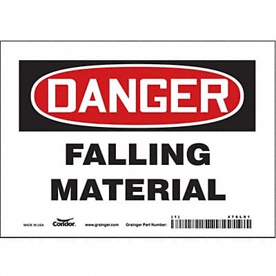 J6926 Safety Sign 5 in x 7 in Vinyl
