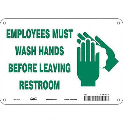 Safety Sign 7 in x 10 in Polyethylene