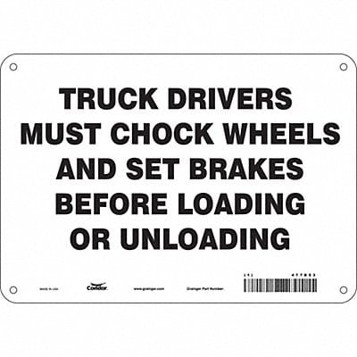 Safety Sign 7 in x 10 in Aluminum