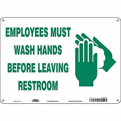 Safety Sign 10 in x 14 in Polyethylene