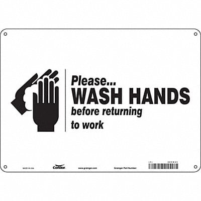 Safety Sign 10 in x 14 in Polyethylene