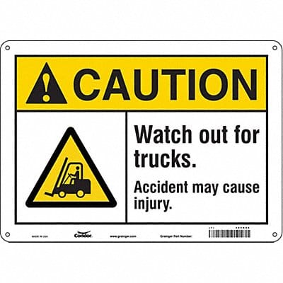 Safety Sign 10 in x 14 in Aluminum