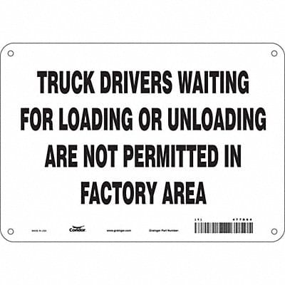 Safety Sign 7 inx10 in Polyethylene