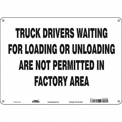 Safety Sign 10 inx14 in Polyethylene