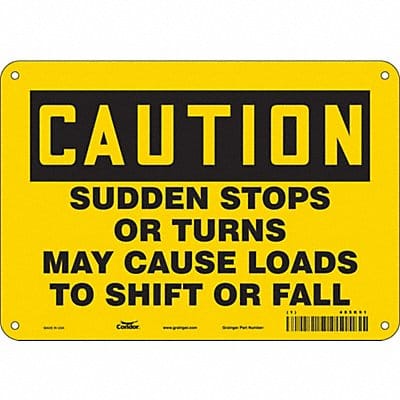 Safety Sign 7 in x 10 in Aluminum