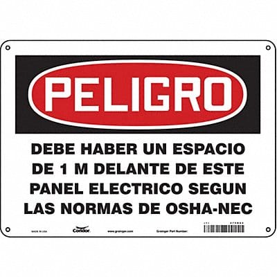 Safety Sign 10 in x 14 in Aluminum