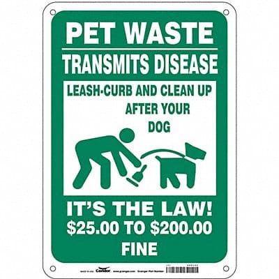 Safety Sign 10 in x 7 in Aluminum