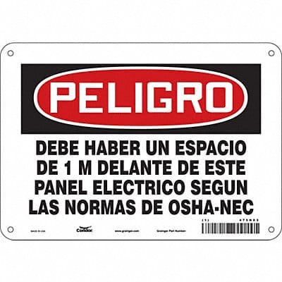 Safety Sign 7 in x 10 in Polyethylene