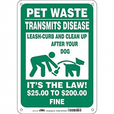 Safety Sign 10 in x 7 in Polyethylene