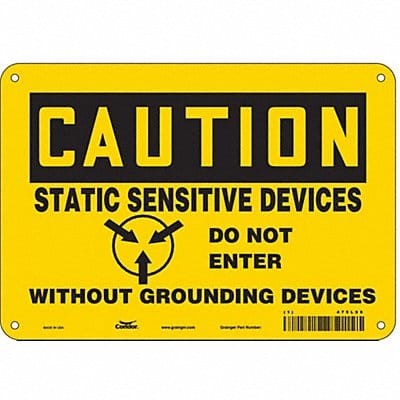 Safety Sign 7 in x 10 in Polyethylene