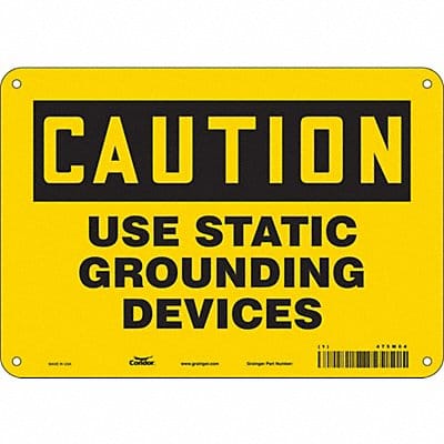 Safety Sign 7 in x 10 in Aluminum
