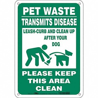 Safety Sign 10 in x 7 in Polyethylene