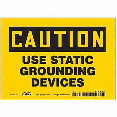 Safety Sign 5 in x 7 in Vinyl
