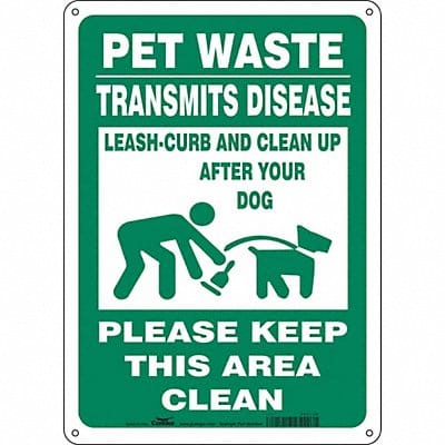 Safety Sign 14 in x 10 in Polyethylene