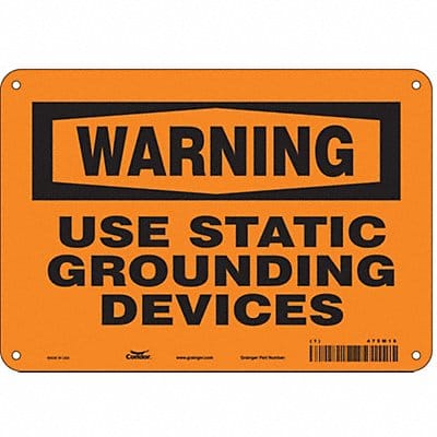 Safety Sign 7 in x 10 in Polyethylene