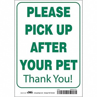 Safety Sign 10 in x 7 in Aluminum