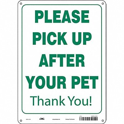 Safety Sign 14 in x 10 in Aluminum