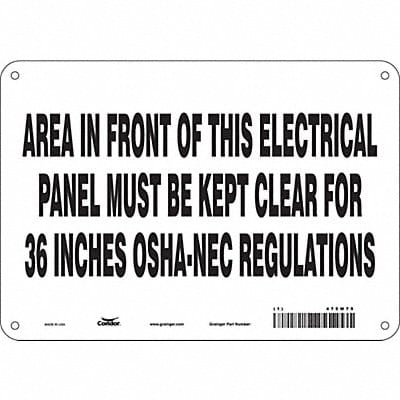 Safety Sign 7 in x 10 in Polyethylene